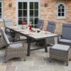 LC Garden Komido Gartenmöbel-Set 8-tlg. Tisch 200x100cm Anthrazit/Omega Braun