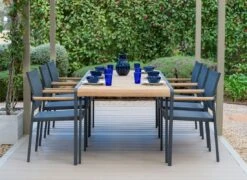 LifestyleGarden Amber Gartentisch 220x95cm Aluminium/Teakholz Magnesium Grau/Teak 11 LifestyleGarden Amber Gartentisch 220x95cm Aluminium/Teakholz Magnesium Grau/Teak -Grün Raum lifestylegarden amber gartentisch 220x95cm aluminium teakholz 1440816 3