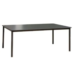 LifestyleGarden Horizon Gartentisch 210x100cm Aluminium/Wide Duraboard Schwarz Grau/Dunkelgrau