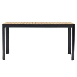 LifestyleGarden Portals Gartentisch 143x40cm Aluminium/Teakholz Schwarz/Teak -Grün Raum lifestylegarden portals gartentisch 143x40cm aluminium teakholz 1440849 3