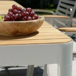 LifestyleGarden Portals Gartentisch 209x105cm Aluminium/Teak Korallensand-Matt/Teak -Grün Raum lifestylegarden portals gartentisch 209x105cm aluminium teak korallensand matt teak 1283010 6