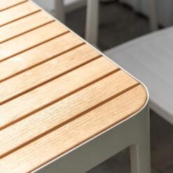 LifestyleGarden Portals Gartentisch 209x105cm Aluminium/Teak Korallensand-Matt/Teak -Grün Raum lifestylegarden portals gartentisch 209x105cm aluminium teak korallensand matt teak 1283010 7