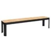 LifestyleGarden Portals Picknick Gartenbank 182cm Aluminium/Teak Batman Black/Teak