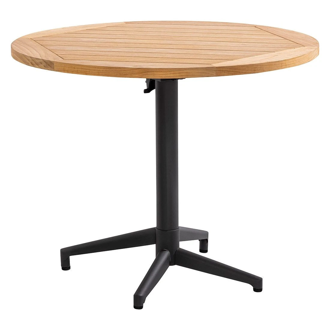 Musterring Italien Gartentisch Ø95x75cm Edelstahl/Teak Schwarz/Natur 1 Musterring Italien Gartentisch Ø95x75cm Edelstahl/Teak Schwarz/Natur