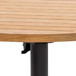 Musterring Italien Gartentisch Ø95x75cm Edelstahl/Teak Schwarz/Natur 6 Musterring Italien Gartentisch Ø95x75cm Edelstahl/Teak Schwarz/Natur -Grün Raum musterring italien bistrotisch durchm95x75cm edelstahl teak 1472628 3