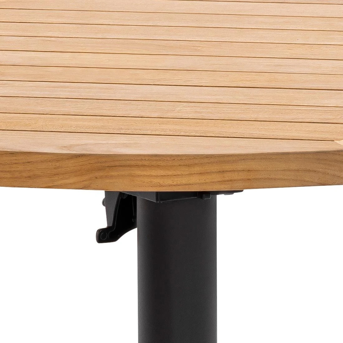 Musterring Italien Gartentisch Ø95x75cm Edelstahl/Teak Schwarz/Natur 3 Musterring Italien Gartentisch Ø95x75cm Edelstahl/Teak Schwarz/Natur – Bild 3