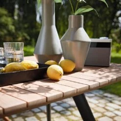 Musterring Stockholm Gartenmöbelset 7tlg. Mit Tisch 200x95cm Teak/Grau -Grün Raum musterring stockholm gartenmoebelset 7tlg mit tisch 200x95cm 1414801 6