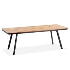 Niehoff Kubu Gartentisch 220x95cm Aluminium/Teak Anthrazit/Natur