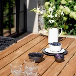 Niehoff Kubu Gartentisch 220x95cm Aluminium/Teak Anthrazit/Natur -Grün Raum niehoff kubu gartentisch 220x95cm aluminium teak 1378094 4