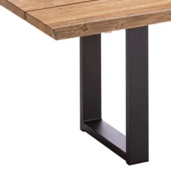 Niehoff Tavo Gartenbank 220cm Aluminium/Teak Anthrazit/Natur -Grün Raum niehoff tavo 3 sitzerbank 220cm aluminium teak 1473068 3