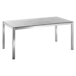 Niehoff Urban Gartentisch 200x90cm Edelstahl/Keramik Silber/Grau