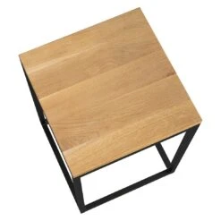 OUTLIV. Flora Beistelltisch 40x41x55cm Stahl/Wildeiche Schwarz/Wildeiche -Grün Raum outliv by detlef steves flora beistelltisch 40x41x55cm stahl wildeiche 1354158 3