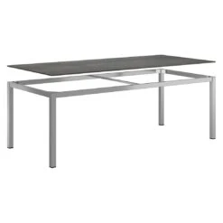 OUTLIV. Gartentisch 220x100cm Edelstahl/HPL Silber/Zement Dunkel -Grün Raum outliv gartentisch 220x100cm edelstahl hpl 1372209 4