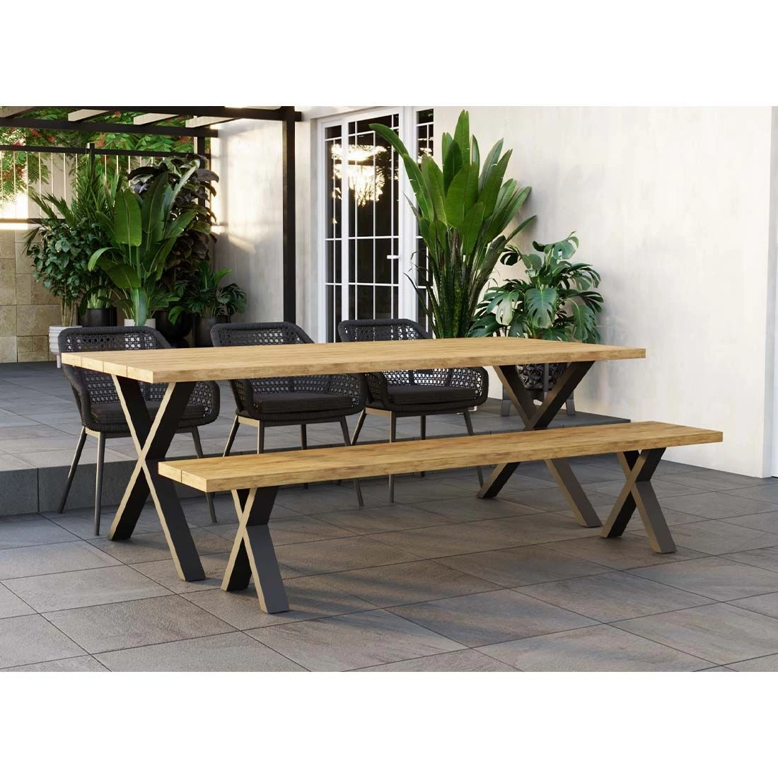 OUTLIV. Hudson Gartenmöbel-Set 5-tlg. Tisch 220x100cm Charcoal/Anthrazit 1 OUTLIV. Hudson Gartenmöbel-Set 5-tlg. Tisch 220x100cm Charcoal/Anthrazit