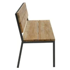 OUTLIV. Kobe Gartenbank 180 Cm Edelstahl/Teak Anthrazit/Natur -Grün Raum outliv kobe 3 sitzerbank 180 cm edelstahl teak 1428914 3