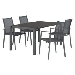 OUTLIV. Kobe Gartenmöbel-Set 5-tlg. Tisch 160/217/267x91cm Anthrazit/Dark Grey -Grün Raum outliv kobe gartenmoebel set 5 tlg tisch 160 217 267x91cm 1495101 3