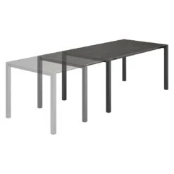 OUTLIV. Kobe Gartenmöbel-Set 5-tlg. Tisch 160/217/267x91cm Anthrazit/Dark Grey -Grün Raum outliv kobe gartenmoebel set 5 tlg tisch 160 217 267x91cm 1495101 7