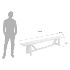 OUTLIV. Marbella Gartenbank 240cm Teak Recycelt -Grün Raum outliv marbella bank 240cm teak recycled teak recycled 988012 8