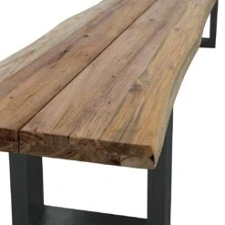 OUTLIV. Orlando Gartenbank 240cm Edelstahl/Teak Recycelt Charcoal/Teak Recycelt -Grün Raum outliv orlando 4 sitzerbank 240cm aluminium teak recycelt 1346964 4