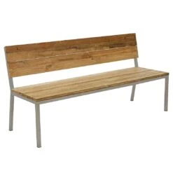 OUTLIV. Samoa Gartenbank Edelstahl/Teak Teak Recycelt