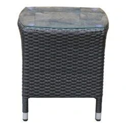 OUTLIV. Spain Beistelltisch Geflecht Dunkelgrau