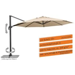 Schneider® Schneider Rhodos Grande Ampelschirm Ø400cm Anthrazit/Natur 13 Schneider® Schneider Rhodos Grande Ampelschirm Ø400cm Anthrazit/Natur -Grün Raum schneider rhodos grande ampelschirm o400cm anthrazit natur 1266796 5