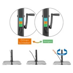 Schneider® Schneider Rhodos Smart Ampelschirm 300x300cm Silbergrau -Grün Raum schneider rhodos smart ampelschirm 300x300cm 1357293 10