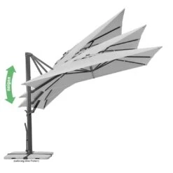 Schneider® Schneider Rhodos Smart Ampelschirm 300x300cm Silbergrau -Grün Raum schneider rhodos smart ampelschirm 300x300cm 1357293 9