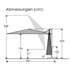 Schneider® Schneider Rhodos Smart Ampelschirm 300x300cm Natur -Grün Raum schneider rhodos smart ampelschirm 300x300cm 1357304 3