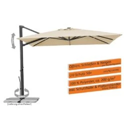 Schneider® Schneider Rhodos Smart Ampelschirm 300x300cm Natur -Grün Raum schneider rhodos smart ampelschirm 300x300cm 1357304 4