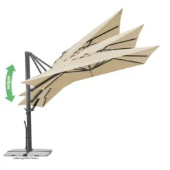 Schneider® Schneider Rhodos Smart Ampelschirm 300x300cm Natur -Grün Raum schneider rhodos smart ampelschirm 300x300cm 1357304 9