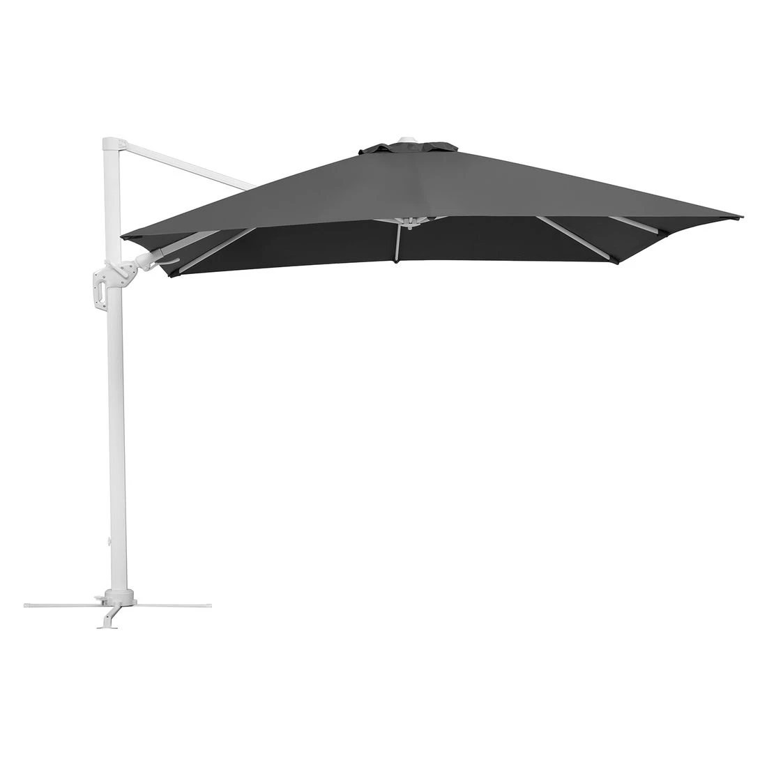 Schneider® Schneider Rhodos Twist-Bianco Ampelschirm 300x300cm Weiß/Anthrazit 4 Schneider® Schneider Rhodos Twist-Bianco Ampelschirm 300x300cm Weiß/Anthrazit – Bild 4