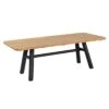 Schöner Wohnen Saba Gartentisch Aluminium/Teak Schwarz/Natur