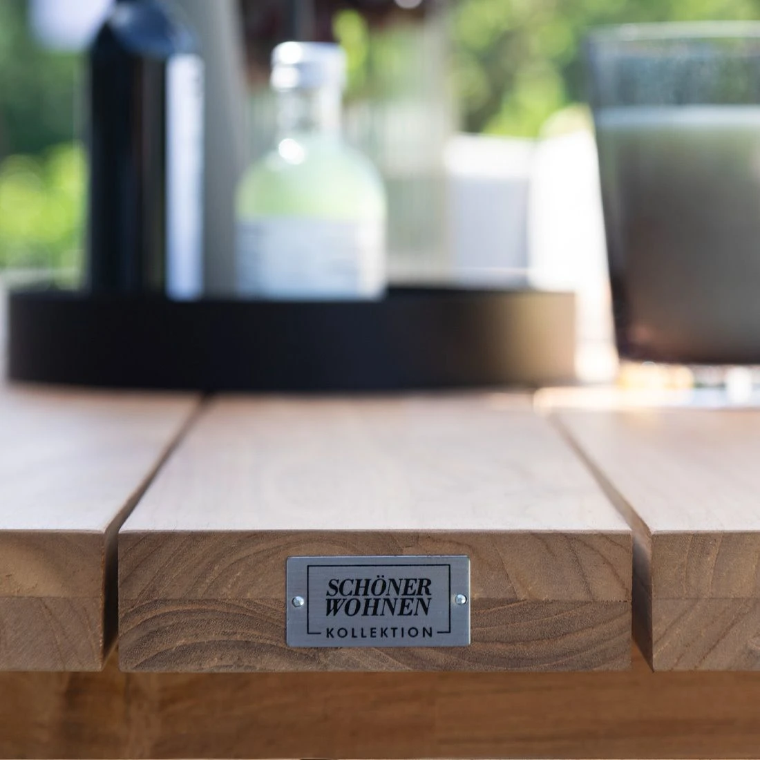 Schöner Wohnen Saba Gartentisch Aluminium/Teak Schwarz/Natur 5 Schöner Wohnen Saba Gartentisch Aluminium/Teak Schwarz/Natur – Bild 5