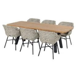 Schöner Wohnen Saba Gartentisch Aluminium/Teak Schwarz/Natur 13 Schöner Wohnen Saba Gartentisch Aluminium/Teak Schwarz/Natur -Grün Raum schoener wohnen saba gartentisch 220x100cm aluminium teak 1470450 6