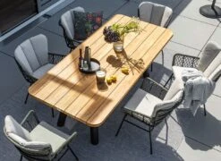 Schöner Wohnen Saba Gartentisch Aluminium/Teak Schwarz/Natur 15 Schöner Wohnen Saba Gartentisch Aluminium/Teak Schwarz/Natur -Grün Raum schoener wohnen saba gartentisch 220x100cm aluminium teak 1470450 8