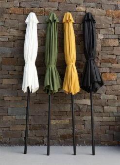 Schöner Wohnen Savaneta Mittelstockschirm 300x300cm Aluminium/Polyester Schwarz/Weiß -Grün Raum schoener wohnen savaneta mittelstockschirm 300x300cm alu polyester 1470560 3