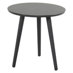 Schöner Wohnen Texel Beistelltisch Ø45cm Aluminium/Glaskeramik Schwarz/Keramik