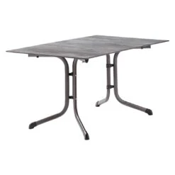 Sieger Boulevard Klapptisch 140x90cm Stahl/Polytec Eisengrau/Beton Hell