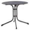 Sieger Boulevard Klapptisch Ø85cm Stahl/Polytec Eisengrau/Schiefer Anthrazit