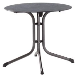 Sieger Boulevard Klapptisch Ø85cm Stahl/Polytec Eisengrau/Schiefer Anthrazit