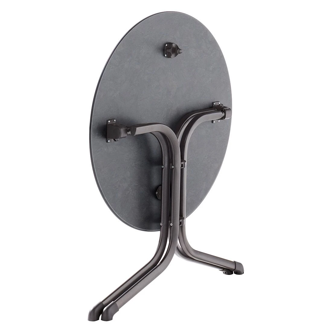 Sieger Boulevard Klapptisch Ø85cm Stahl/Polytec Eisengrau/Schiefer Anthrazit 2 Sieger Boulevard Klapptisch Ø85cm Stahl/Polytec Eisengrau/Schiefer Anthrazit – Bild 2
