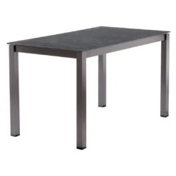 Sieger Gartentisch 120x80cm Aluminium/Polytec Eisengrau/Schiefer Anthrazit