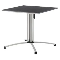 Sieger Gastro Klapptisch 80x80cm Stahl/Vivodur Graphit/Schiefer Anthrazit