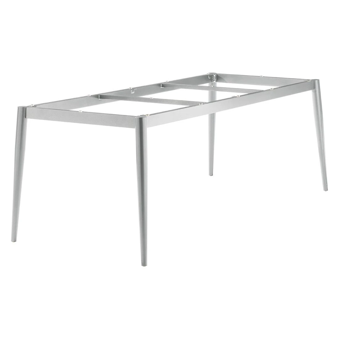 Sieger Gartentisch-Gestell 220x100cm Rundrohr Aluminium Graphit 1 Sieger Gartentisch-Gestell 220x100cm Rundrohr Aluminium Graphit