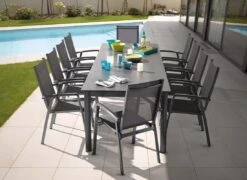 Sieger Tischplatte Für Ausziehtisch 165x100 Cm + 2 Einlegeplatten Polytec® Schiefer-Anthrazit -Grün Raum sieger tischplatte 2 einlegeplatten polytecr 1458438 5