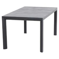 Siena Garden Ancona Gartentisch 160x90cm Aluminium/Keramik Matt Anthrazit/Wood Grey