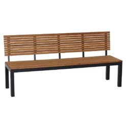 Siena Garden Bozen Gartenbank Aluminium/Robinie Graphit/Natur