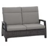 Siena Garden Corido Gartenbank Aluminium/Geflecht Inkl. Kissen Matt Anthrazit/Charcoal Grey