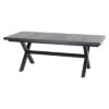 Siena Garden Messina Ausziehtisch 200/260x100cm Aluminium/Keramik Matt Anthrazit/Wood Grey